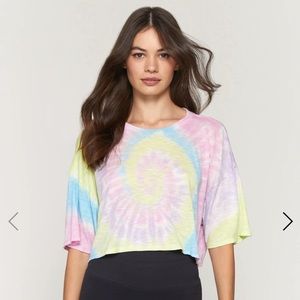 NWT Spiritual Gangster Solstice Cropped Tie-Dye Top